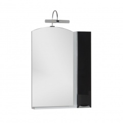 Зеркало Aquanet Асти 65 цв.бел.(фасад черный) шкаф./полка без светил. (180076) – картинка