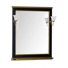 Зеркало Aquanet Валенса 80 черный краколет/золото – картинка