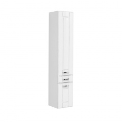 Шкаф-пенал Aquanet Рондо 35 белый антик (2 дверцы, 1 ящик) – картинка
