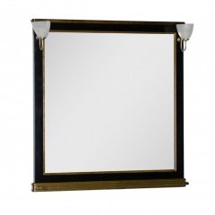 Зеркало Aquanet Валенса 100 черный краколет/золото – картинка