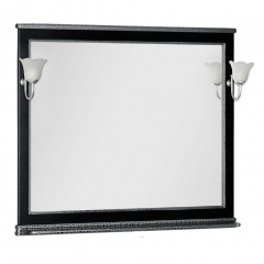 Зеркало Aquanet Валенса 110 черный краколет/серебро – картинка