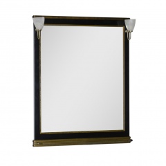 Зеркало Aquanet Валенса 90 черный краколет/золото – картинка