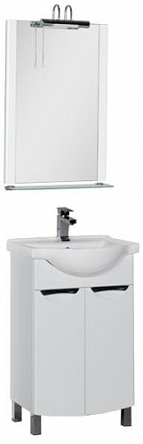 Мебель для ванной Aquanet Асти 55 белый (2 дверцы) – картинка
